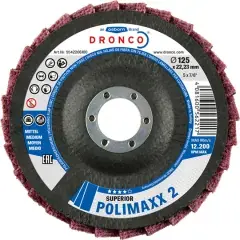 Prix Réduit Disque à lamelles de polissage Polimaxx moyen 125mm - DRONCO - 5542206100