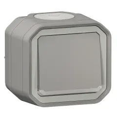 Commander Vite Interrupteur ou va-et-vient PLEXO 10AX 250V étanche complet saillie gris avec voyant - LEGRAND - 069712L