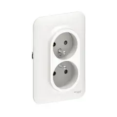 Commander Vite Double prise 2P+T OVALIS blanc complet rénovation - SCHNEIDER ELECTRIC - S261089