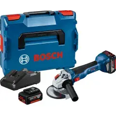 Meuleuse 18V GWS 18V-10 + 2 batteries 4Ah en coffret L-BOXX - BOSCH - 06019J4007 Haute Qualité