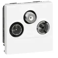 Acheter En Ligne Prise TV/R/SAT IP20 FM et DAB + 2 modules MOSAIC blanc – LEGRAND – 078786