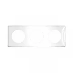 Prix Promo Plaque de finition ODACE blanc encastrable 3 postes - SCHNEIDER ELECTRIC - S52C906W
