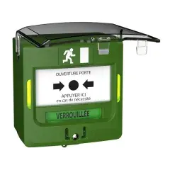 Déclencheur manuel étanche 2 contacts en saillie + capot vert – NEUTRONIC – 5714V3C Marque