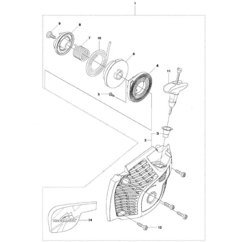 Top Vente Lanceur complet pour tronçonneuse Mc Culloch CS450