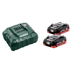 Pack 18V de 2 batteries LiHD 4Ah avec un chargeur ASC 55 – METABO – 685174000 Meilleure Vente