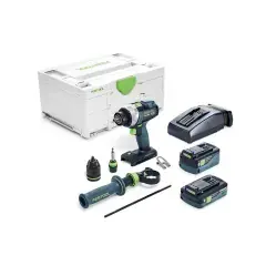 Perceuse-visseuse 18V TDC 18/4 5,2/4,0 I-Plus QUADRIVE + batteries + chargeur + Systainer3 - FESTOOL - 575602 Nouvelle Collection