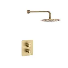 Offre Du Jour Ensemble thermostatique de douche encastré ALEXIA K3624012OC or brossé – RAMON SOLER – 36D305484