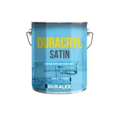 Peinture acrylique Duracryl Satin DX 61 blanc impérial 15L – DURALEX - 111100207 Produit De Marque