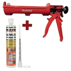 Pistolet scellement chimique + 12 résines hybrides 410 ml Expédié Aujourd&rsquo;hui
