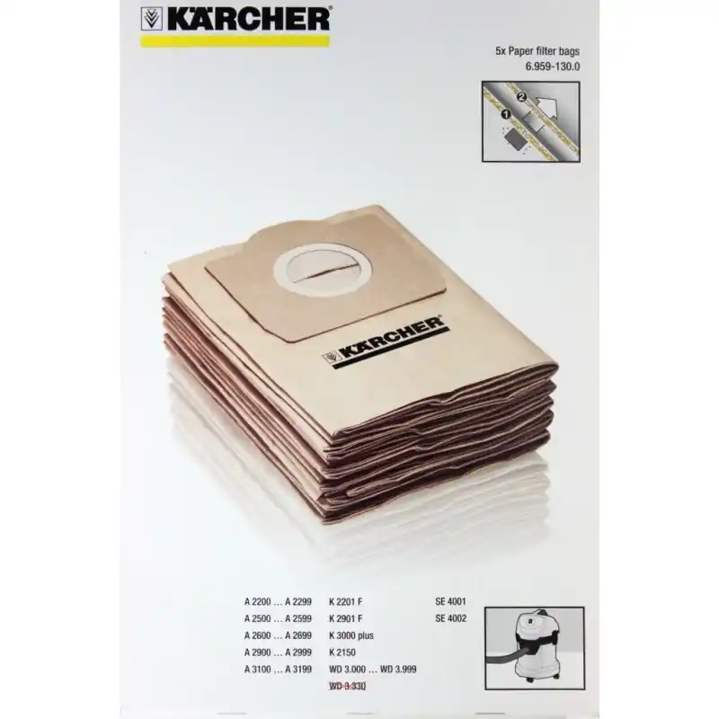 Prix Réduit Sacs pour aspirateurs KARCHER a2000, a2299, a2500, a2599
