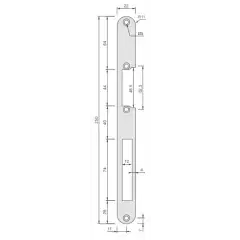 Têtières plate arrondi 250x22mm G1R inox – SP25022-G1RUX Expédition Rapide