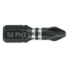 Authentique Boite de 25 embouts à choc impact PH2 25mm – HANGER – 133018