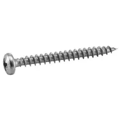 Vis à bois agloméré tête cylindrique bombée pozidrive inox A2 4X40 boîte de 200 – ACTON – 623064X40 Haute Qualité