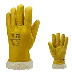 Gant américain ISLANDE EUROTECHNIQUE thermique fourré cuir jaune T10 – COVERGUARD – 2490 Vente Flash