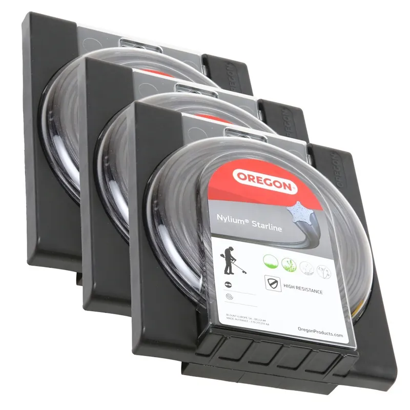 3 blisters fil débroussailleuse Etoilé 1,6 mm x 15 m Oregon Nylium Produit De Marque