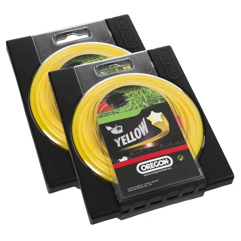 2 blisters fil débroussailleuse Etoilé 2 mm x 15 m Oregon Yellow Seulement Aujourd&rsquo;hui
