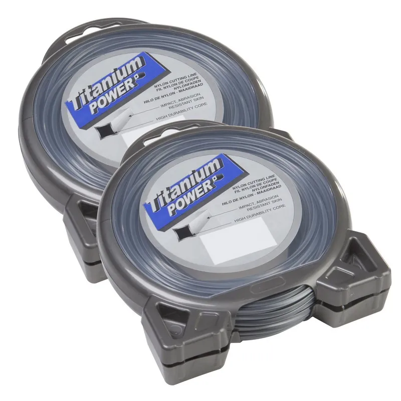 2 blisters fil débroussailleuse Carré 3,5 mm x 32 m Titanium Power Expédié Aujourd&rsquo;hui