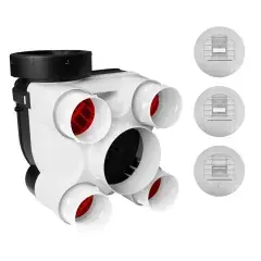 Kit VMC hygroréglable 18,3W-Th-C bouches à piles et à détection de présence – UNELVENT – 604011 Prix Bas