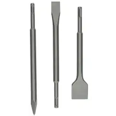Set de 3 burins SDS+ (pic + plat + bêche) 250mm – HANGER – 155990 Haute Qualité