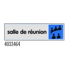 Plaquette de porte ‘‘Salle de réunion‘‘ plexiglas 170x45mm – NOVAP – 4033464 Meilleur Choix