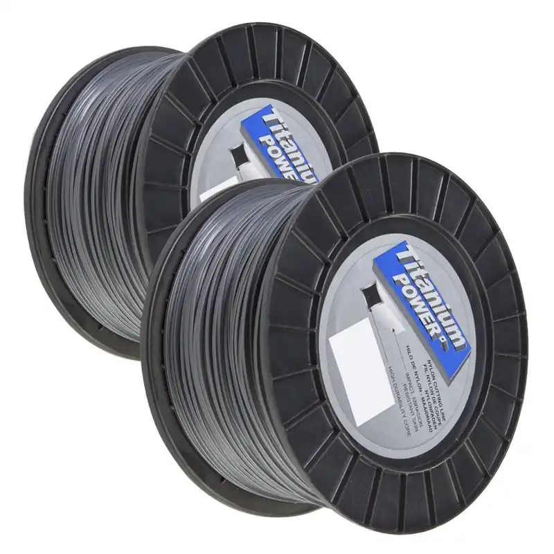 2 bobines fil débroussailleuse Carré 2,5 mm x 191 m Titanium Power Meilleure Vente