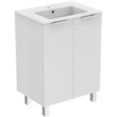 Achetez Aujourd&rsquo;hui Pack meuble + lavabo ULYSSE+ 2 portes 60cm blanc brillant – PORCHER – P0279WG
