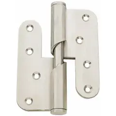 Dernier Modèle Paumelle hélicoïdale inox brossé bout carré 100x86mm droite – 1716GI
