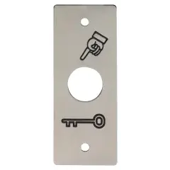Plaque inox gravée symbole clé diametre 19mm – SEWOSY – PBP19_3 Promotion Saisonnière