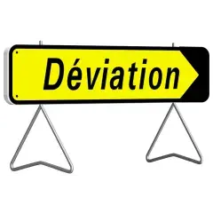 Meilleur Choix Panneau de signalisation de direction rectangulaire 1000 x 300mm ‘Déviation‘ – TALIAPLAST – 526011