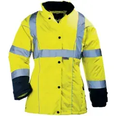 Parka femme AIRPORT LADY HIVIZ 3M Scotchlite jaune fluo/marine TM – COVERGUARD – 7AILYM Satisfait Ou Remboursé
