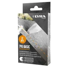 Super Prix Boîte de 12 craies de marquage à base d‘huile 795 Basic 110x11mm blanches – LYRA – L4850001