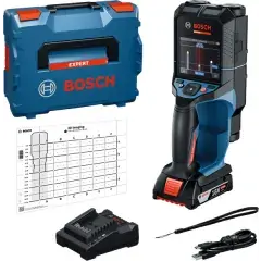 Affaire À Saisir Scanner mural 18V D-Tect 18V-200-17 C + 1 batterie 2Ah + chargeur + coffret L-BOXX – BOSCH EXPERT – 0601081605
