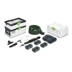 Prix Réduit Aspirateur 2X18 V CLEANTEC CTLC SYS HPC 4 I-PLUS + set Energie SYS 18 V 4X4 /TCL 6 DUO – FESTOOL – 576944