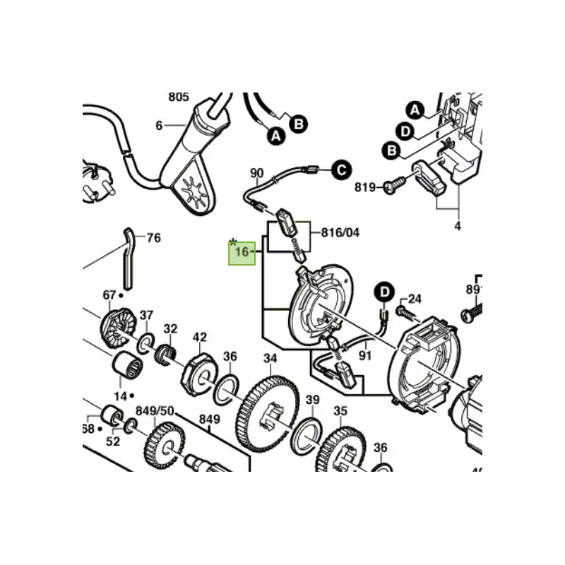 Couronne porte charbons perceuses BOSCH PSB500RE – GSB18-2RE Usine Directe