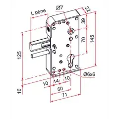 Serrure de portail en applique série GA levant 30mm – TIRARD – GA592302 Jusqu&rsquo;à Épuisement Des Stocks
