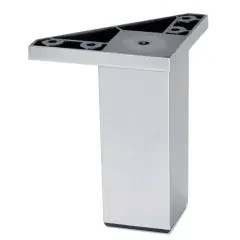 Pied carré ABS carré de 38mm hauteur 100mm aspect aluminium – EMUCA – 2042125 Remise