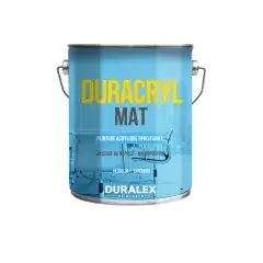 Dernier Modèle Peinture copolymère acrylique Mat Duracryl blanc 3L - DURALEX - 111200161