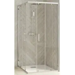 Paroi de douche SMART DESIGN A/C 80CM accès d’angle coulissant à gauche fixe droite - KINEDO - PA90272BTNED Bon Marché