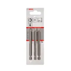 Embout de vissage qualité extra-dure 1/4‘‘ R2 49mm paquet de 3 – BOSCH – 2608521118 Commander Vite