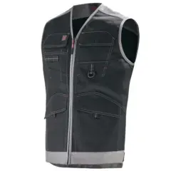 Certifié Gilet de travail TROWEL sans manches 9ATTUP noir/gris T0 – LAFONT – LA-9ATTUP-985-0