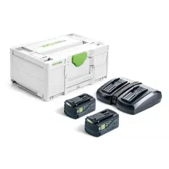 Set énergie SYS 18 V 2 batteries 5 Ah + chargeur rapide + coffret SYSTAINER SYS3 – FESTOOL – 577707 Dernière Chance