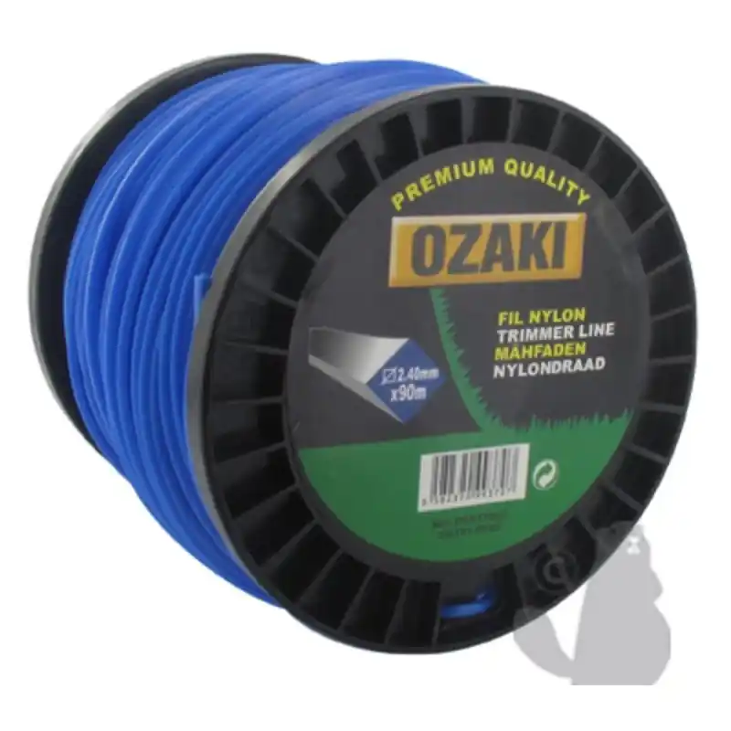 Fil nylon carré OZAKI 2,4mm 90m Satisfait Ou Remboursé