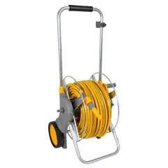 Grand dévidoir chariot métallique avec tuyau de 30m et raccords – HOZELOCK – 2461R0000 Meilleur Choix