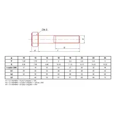 Paiement Sécurisé Vis métaux tête hexagonale filetage partiel zingué classe 10.9 DIN 931 M14X180 BTE1 – ULTIMA – TH14X180/40.109ZG