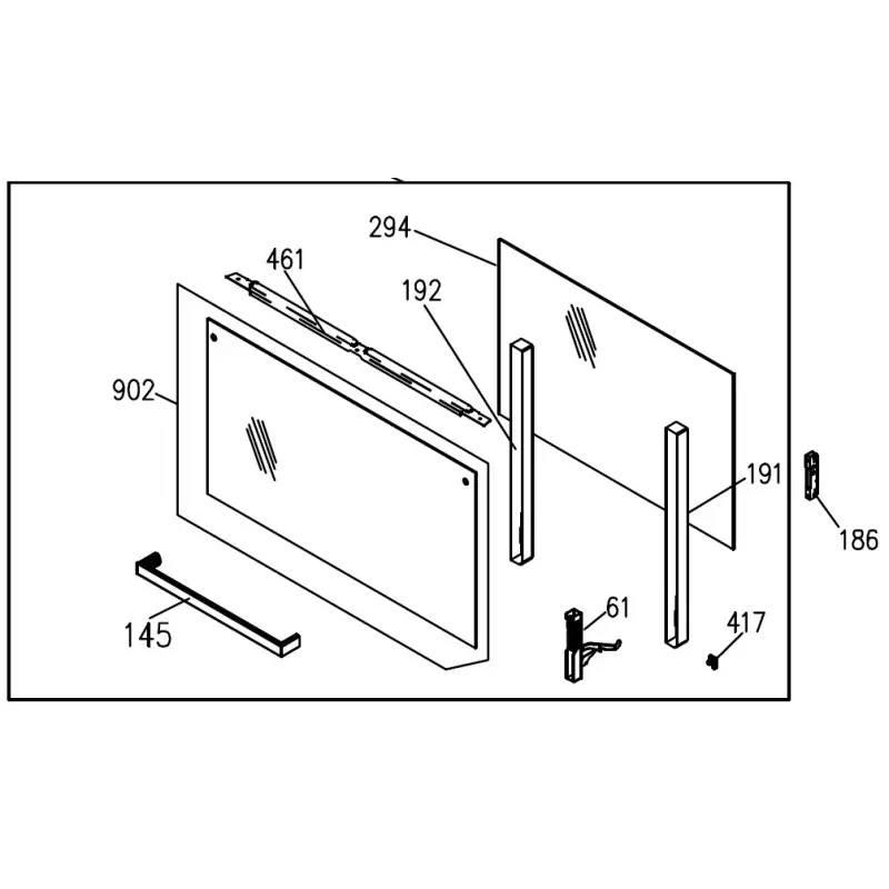 Vitre de façade Z57IA33 pour cuisinière AIRLUX CC902GTIX2 Achat Immédiat