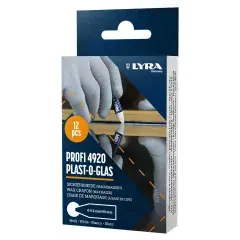 Expédition Rapide Boîte de 12 craies de marquage Profi 4920 Plast-o-glas 9,5mm blanc – LYRA – L4920001