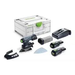Petit Prix Ponceuse Delta hybride 18V DTSC 400 3,1 I-Plus + 2 batteries BP 18 Li 3,1 + 1 chargeur TCL 6 + Systainer SYS3 M 187 – FESTOOL – 576365