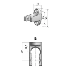 Clip de manivelle bloc baie blanc RAL 9016 – CHERUBINI – 759116 Livraison Express