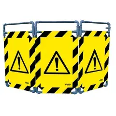 Barrière paravent PVC danger jaune/noir – VISO – TRAVO100DAN Remise
