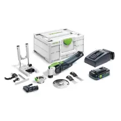 Offre Limitée Scie oscillante 18V OSC 18 HPC 4 EI-Set + batterie 4 Ah + chargeur + Systainer + accessoires – FESTOOL – 576593